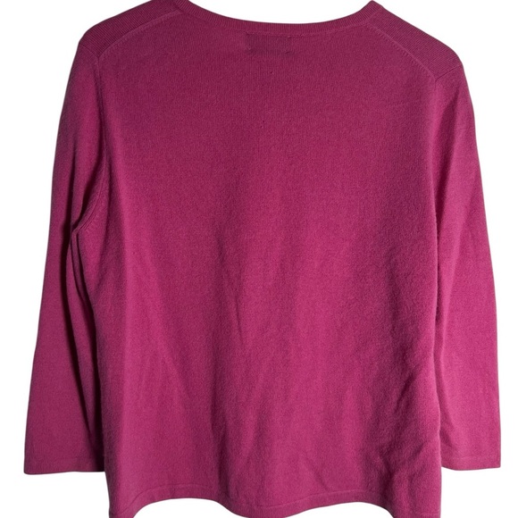 Pure Cashmere - 100% Cashmere Women's Pink Cardigan Sweater - Picture 3 of 4